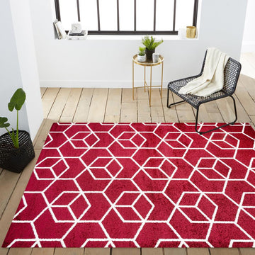 Tumbling Blocks Modern Geometric Area Rug 2
